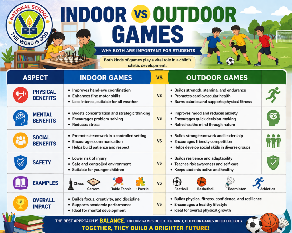 Indoor and Outdoor Games Benefits – Why Both Are Important for Students