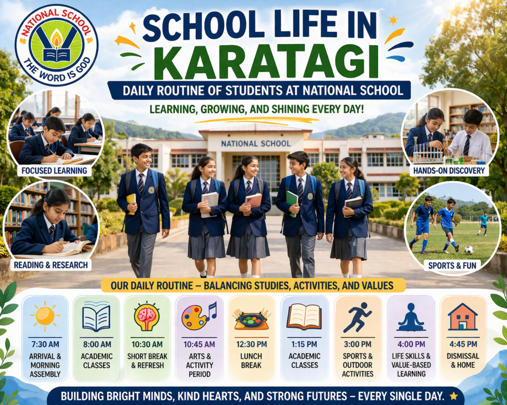 School Life in Karatagi – Daily Routine of Students at National School